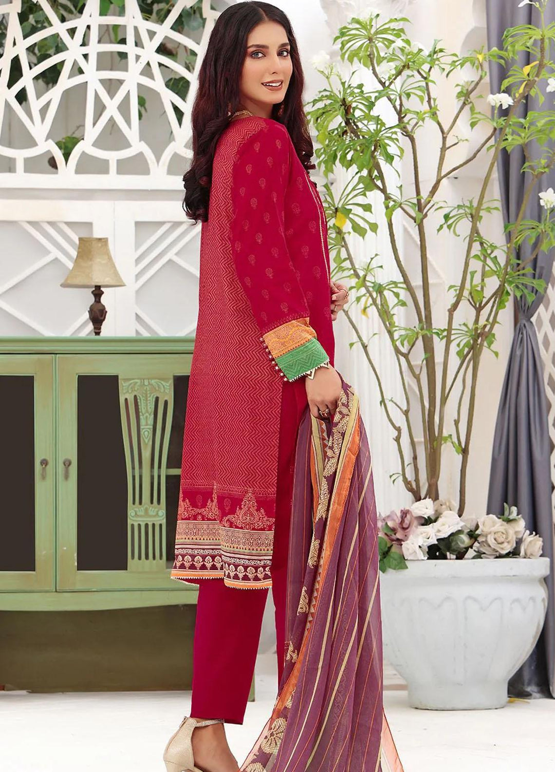 Dilara By Khas Embroidered Lawn Suits Unstitched 3 Piece KHS23D KC-1414 - Summer Collection