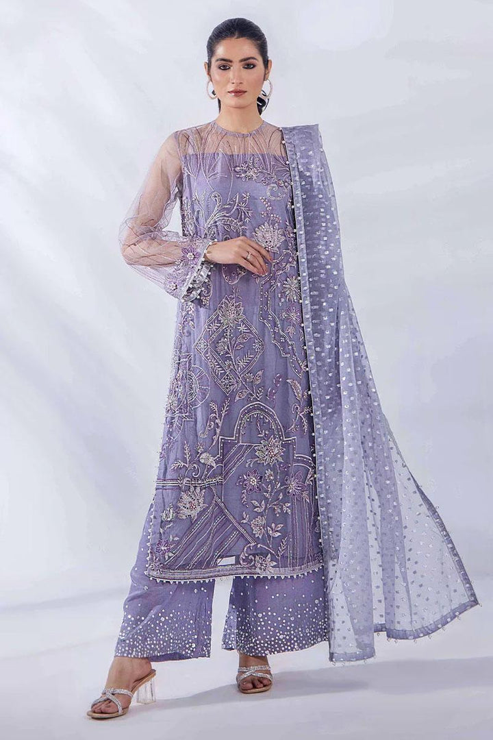 Malook By Shazia Ovais Pret Embroidered Net 4 Piece Suit MLK23D Ayla