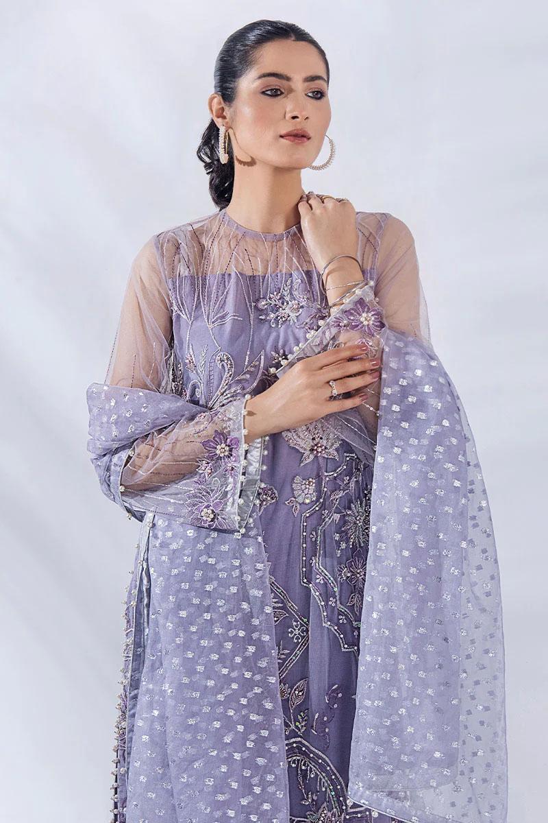 Malook By Shazia Ovais Pret Embroidered Net 4 Piece Suit MLK23D Ayla