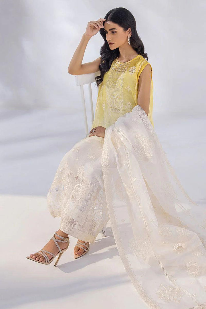 Malook By Shazia Ovais Pret Embroidered Net 4 Piece Suit MLK23D Liana