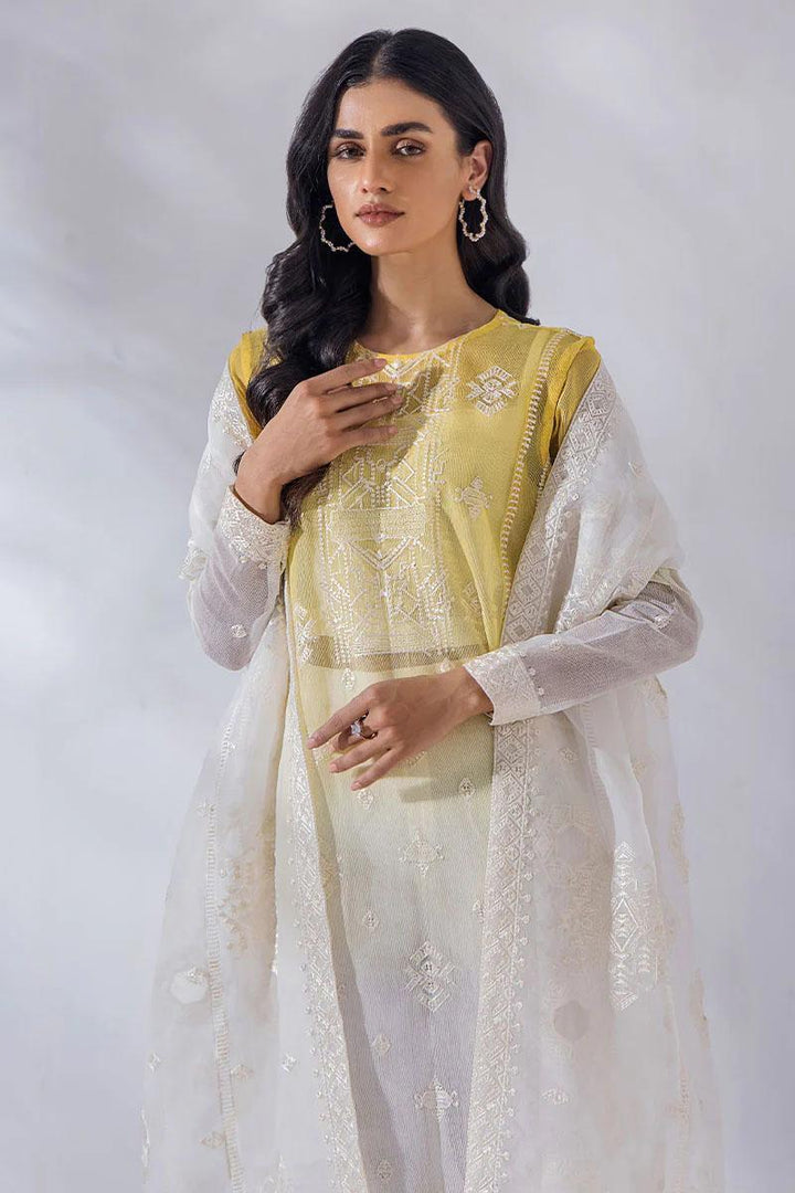 Malook By Shazia Ovais Pret Embroidered Net 4 Piece Suit MLK23D Liana