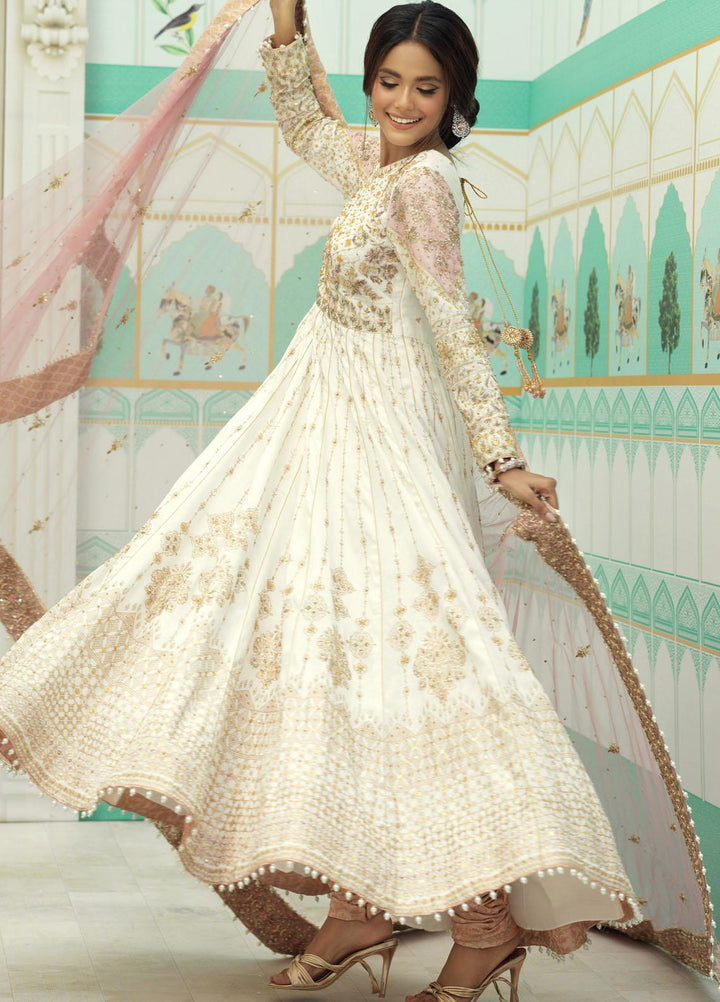 Zaaviay Luxury Pret Embroidered Raw Silk 3 Piece Dress AYLEEN