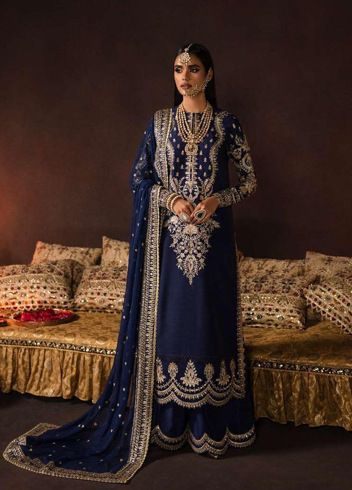 Divani By Afrozeh Embroidered Raw Silk Suits Unstitched 3 Piece AF22D 001 Maya - Luxury Collection