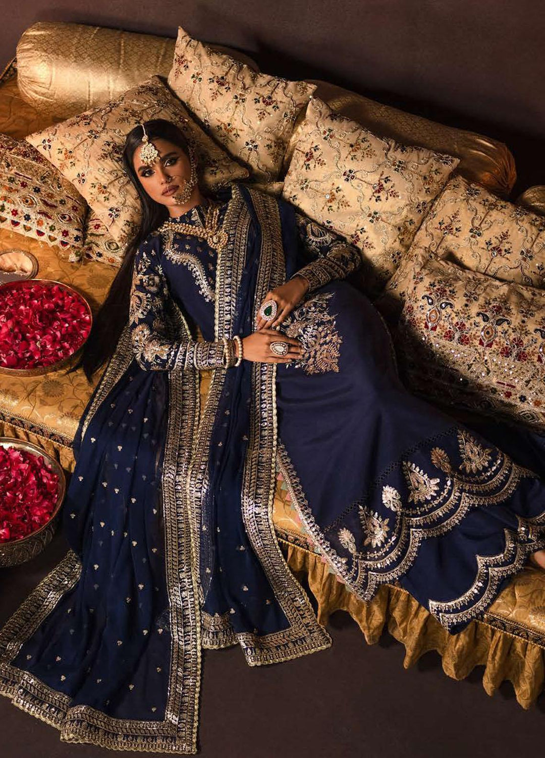 Divani By Afrozeh Embroidered Raw Silk Suits Unstitched 3 Piece AF22D 001 Maya - Luxury Collection