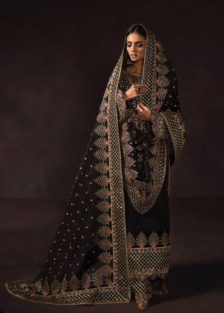 Divani By Afrozeh Embroidered Raw Silk Suits Unstitched 3 Piece AF22D 002 Raya - Luxury Collection