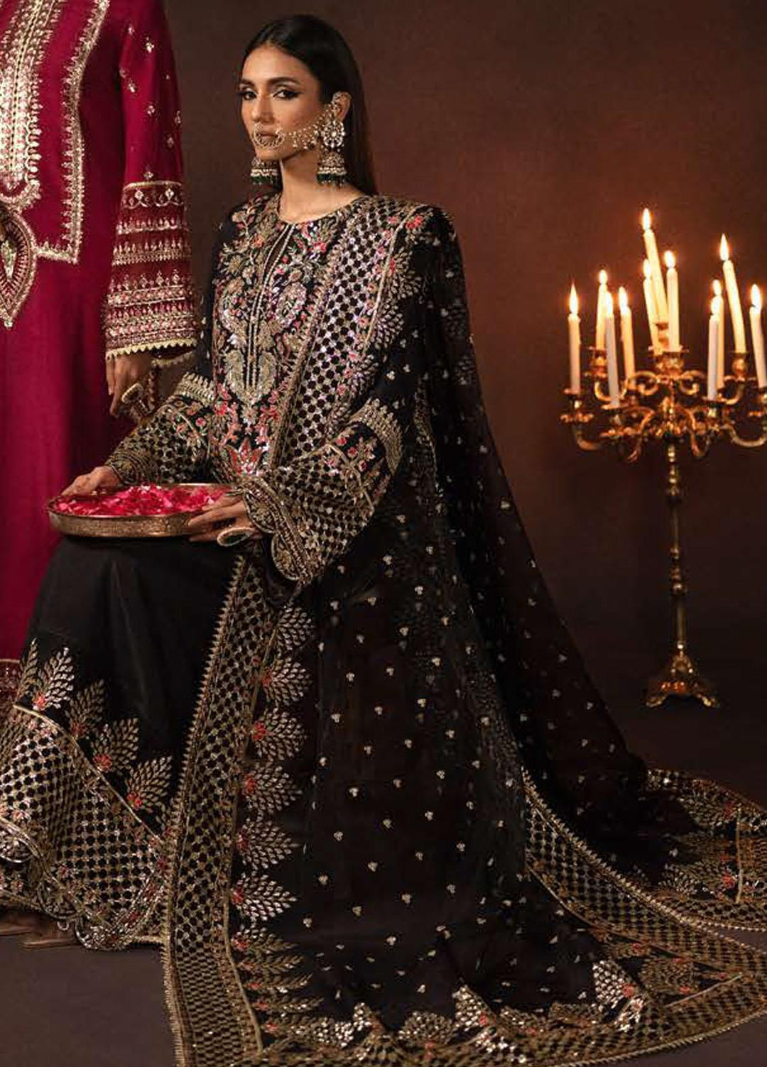 Divani By Afrozeh Embroidered Raw Silk Suits Unstitched 3 Piece AF22D 002 Raya - Luxury Collection