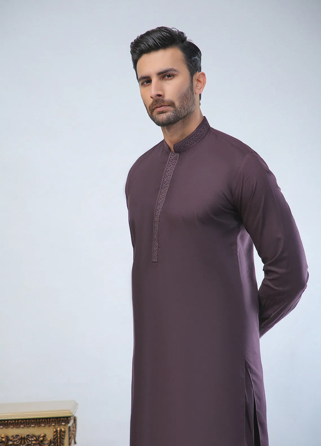 Dot n Dot Wash n Wear Embroidered Mens Shalwar Kameez - Riwayat