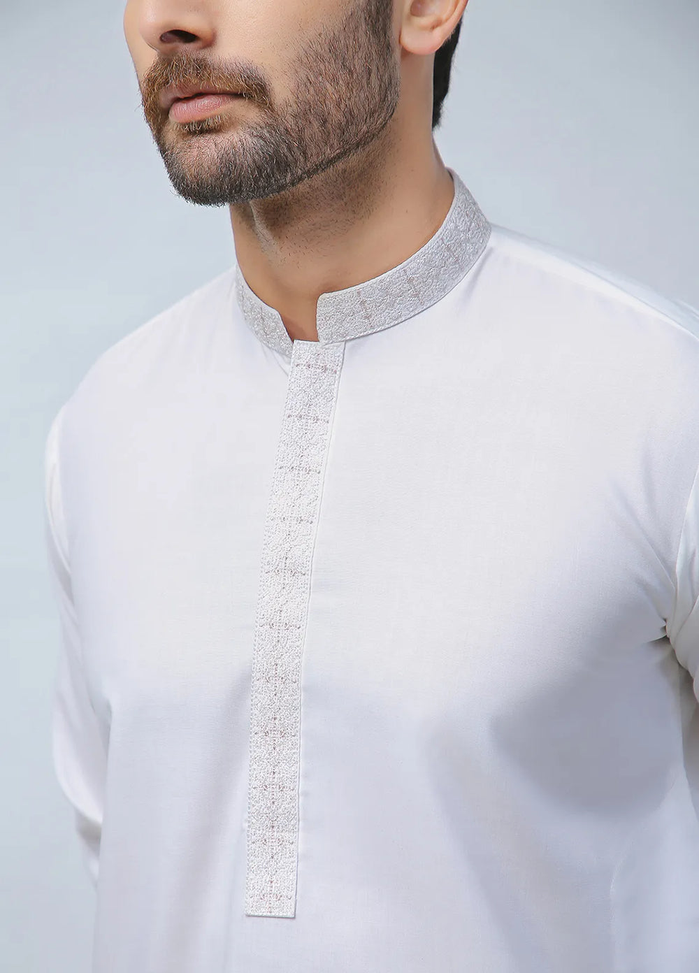 Dot n Dot Wash n Wear Embroidered Mens Shalwar Kameez - Virasat
