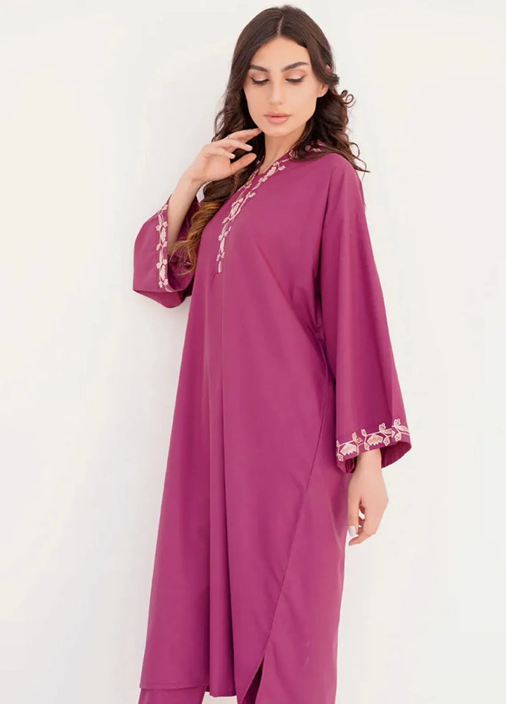 Dreamy Garden By Dhaga Pret Chikankari Dhaga 2 Piece Suit Hot Pink
