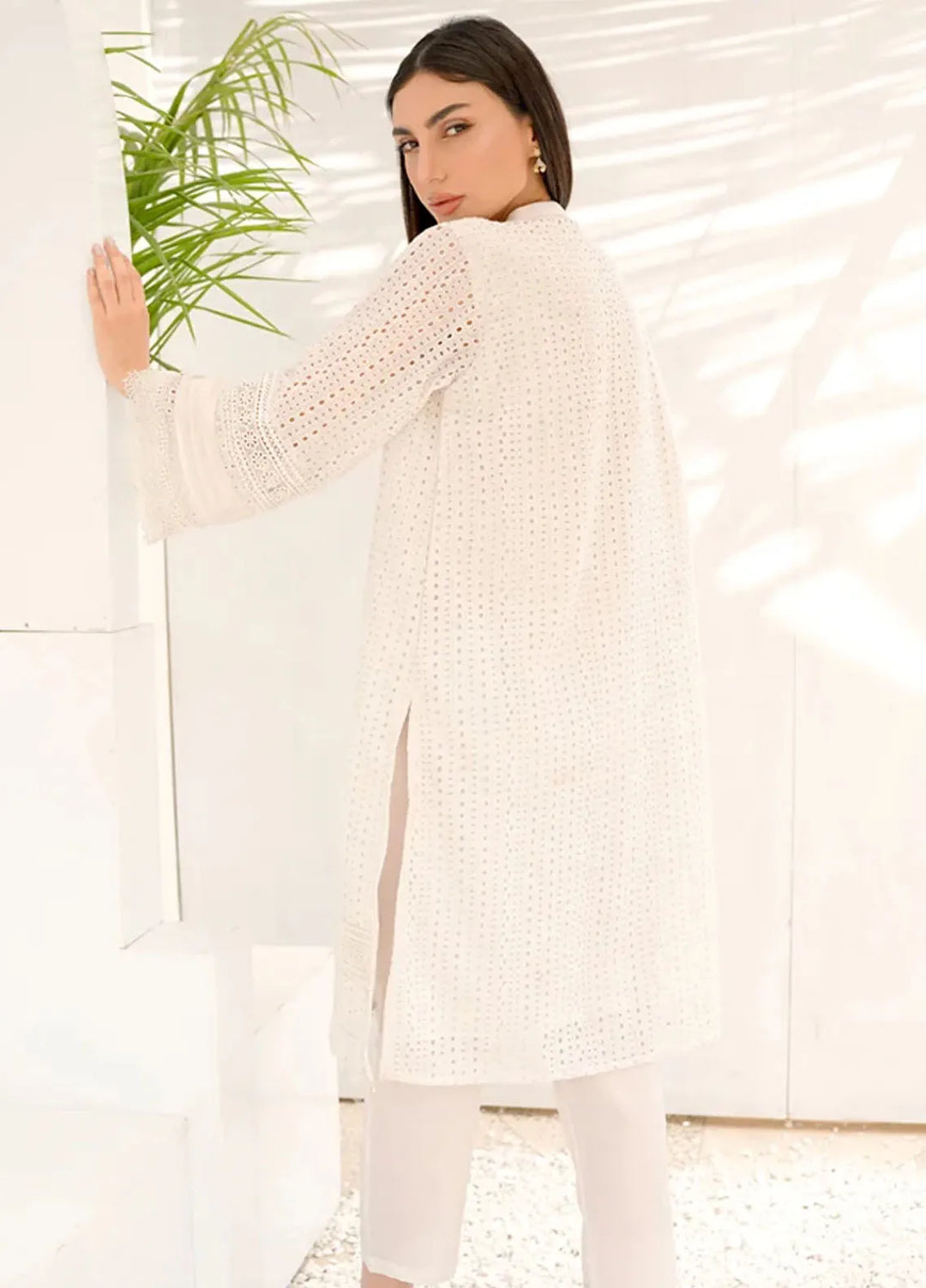 Dreamy Garden By Dhaga Pret Chikankari Dhaga 2 Piece Suit White Schiflli