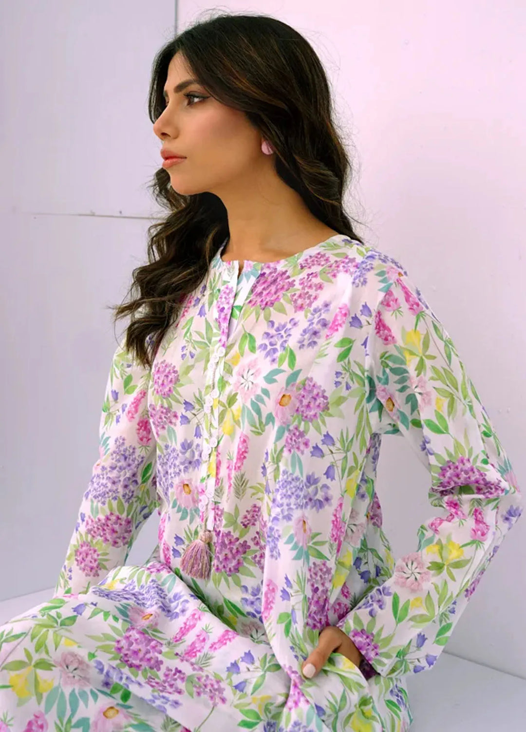 Dreamy Garden By Dhaga Pret Printed Dhaga 2 Piece Suit Calla Lily