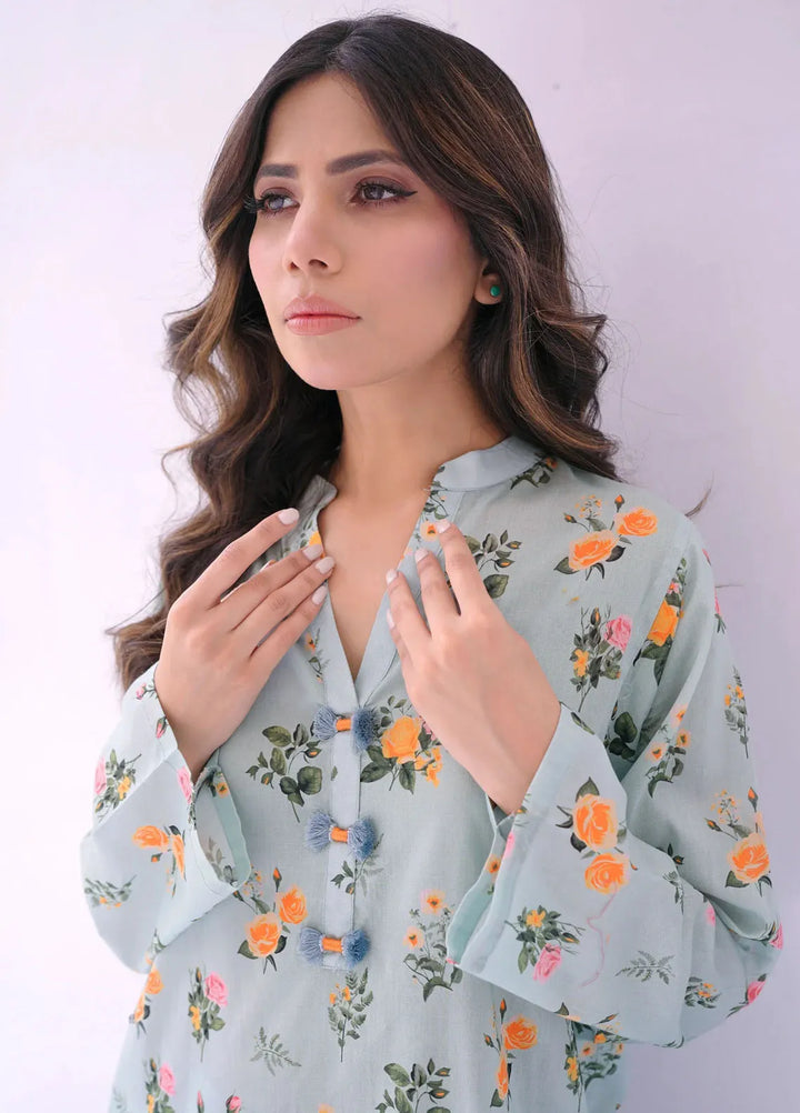 Dreamy Garden By Dhaga Pret Printed Dhaga 2 Piece Suit Rose