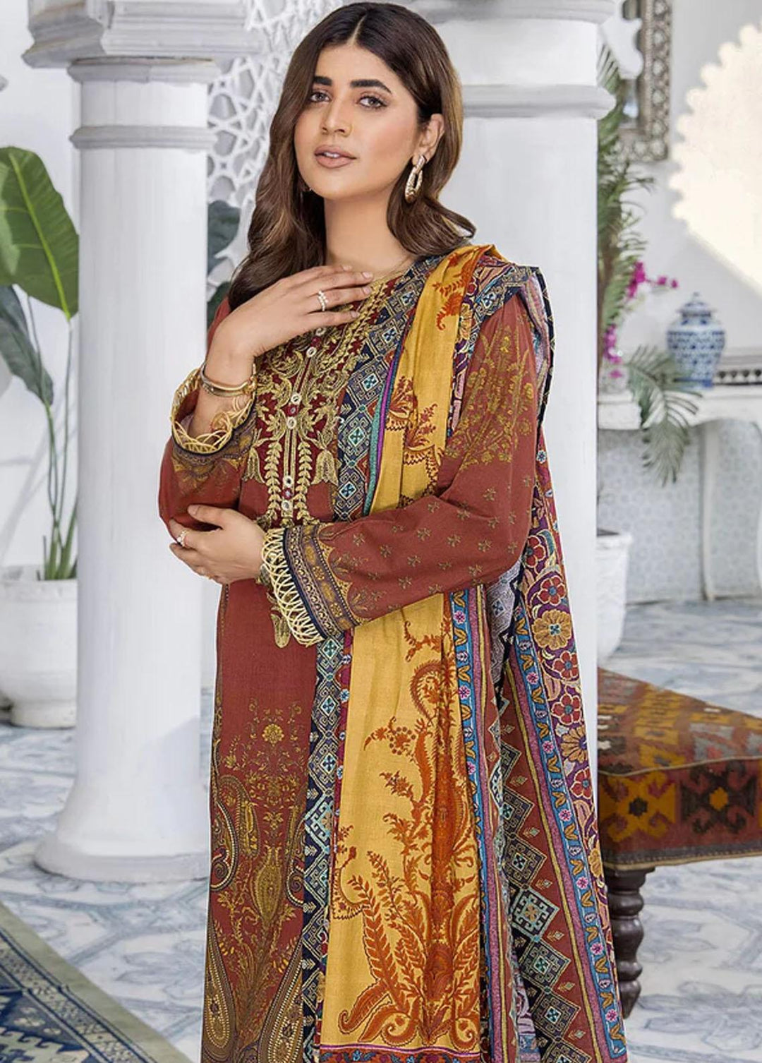Dur-e-Adan By Khas Embroidered Lawn Suits Unstitched 3 Piece KHS23DA KL-1697 NUSAIBA - Summer Collection