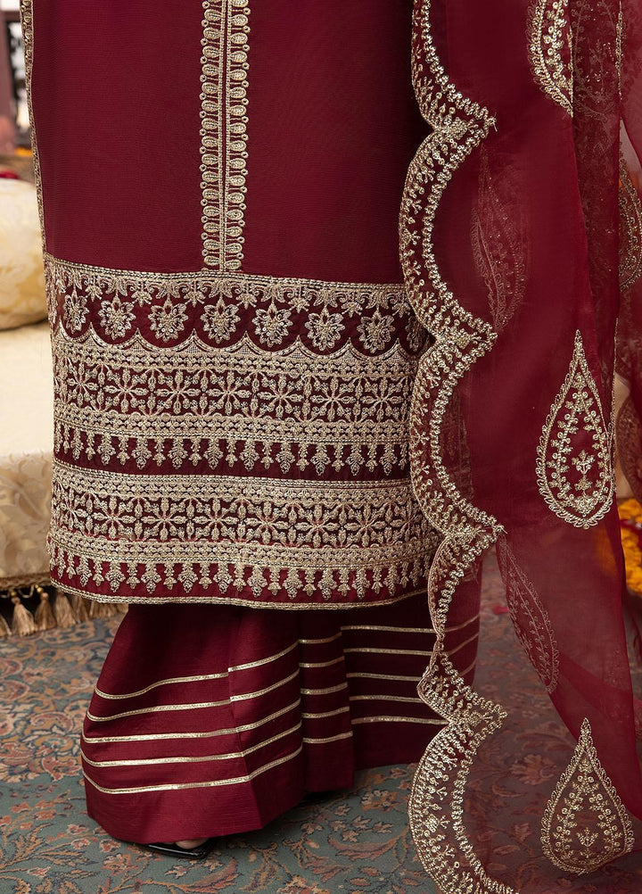 Durnaz By Sahane Embroidered Raw Silk Suits Unstitched 3 Piece SNE23DR BR-1206 Rukhsaar - Formal Collection