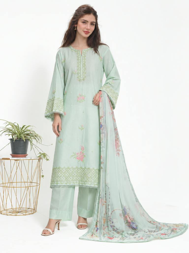 Zyna Unstitched Embroidered Lawn 3 Piece Suit ZY26ULS VIREL - Summer Collection