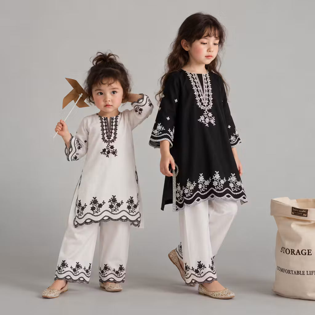 Fresh Birds Kids RTW Embroidered Lawn 2 Piece Suit Fiza-FB-06 - Casual Collection
