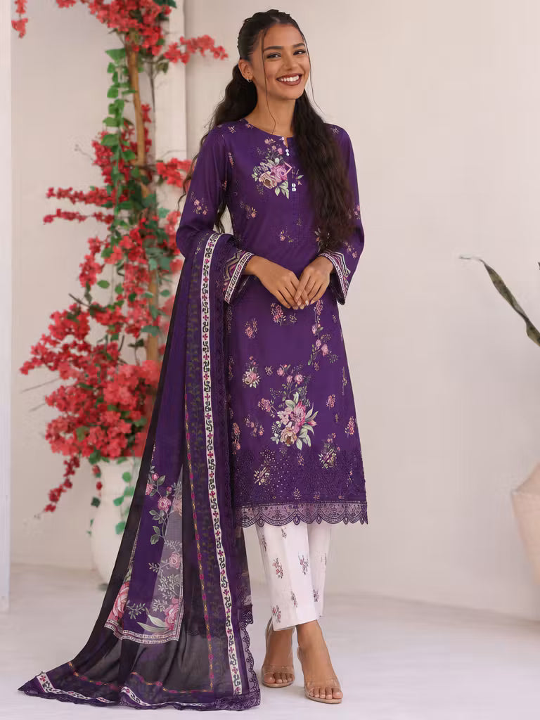 Satranga by HZ Textiles Unstitched Printed Lawn 3 Piece Suit HZ26USL SEC-1162- Casual Collection