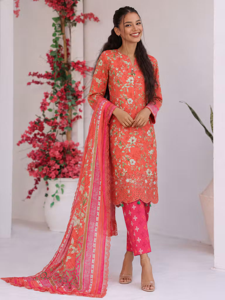 Satranga by HZ Textiles Unstitched Printed Lawn 3 Piece Suit HZ26USL SEC-1179 - Casual Collection