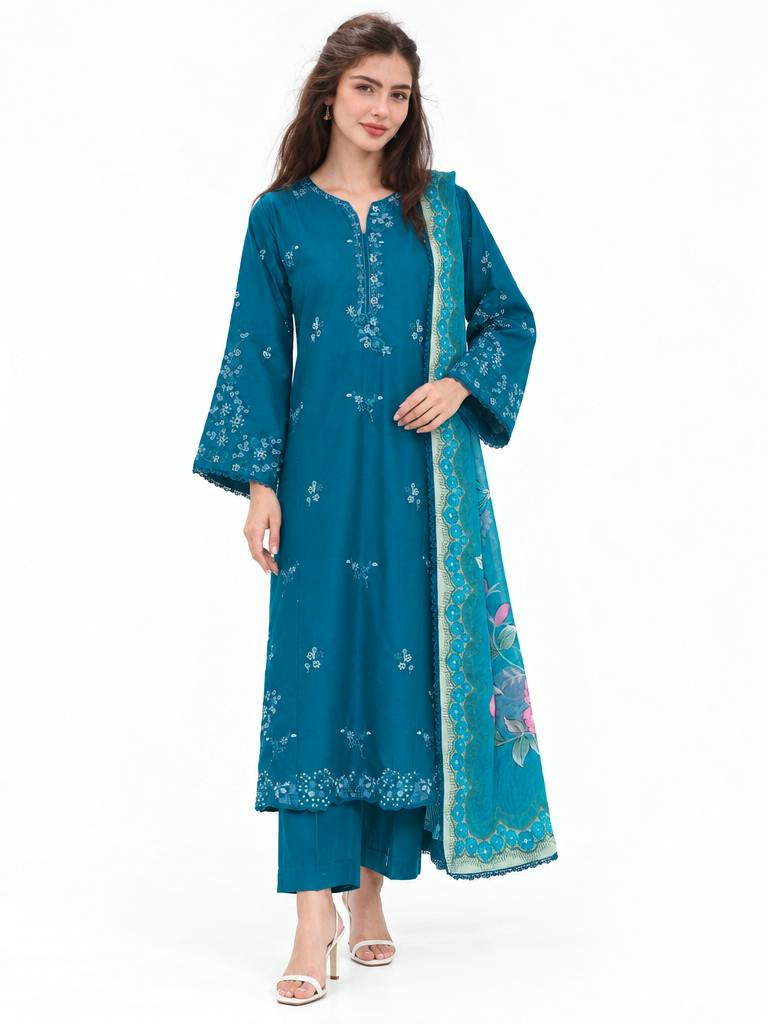 Zyna Unstitched Embroidered Lawn 3 Piece Suit ZY26ULS ORIA - Summer Collection