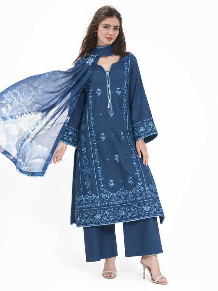 Zyna Unstitched Embroidered Lawn 3 Piece Suit ZY26ULS Amia - Summer Collection