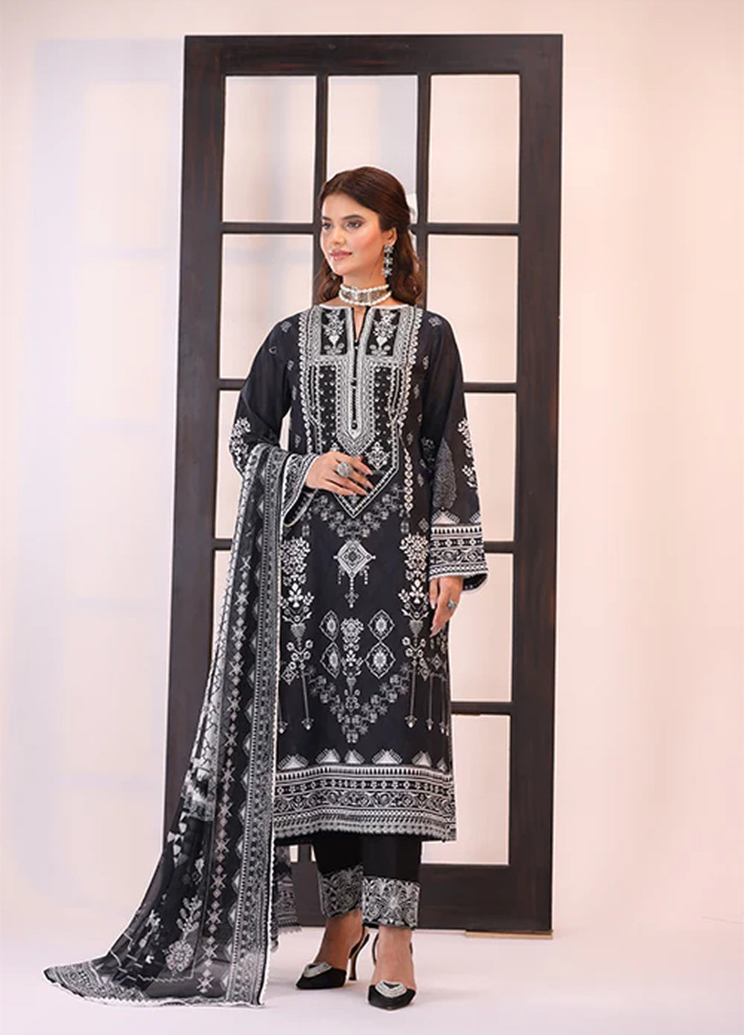 La Elise Women Unstitched Embroidered Lawn 3 Piece Suit 0001209 Zara - Casual Collection