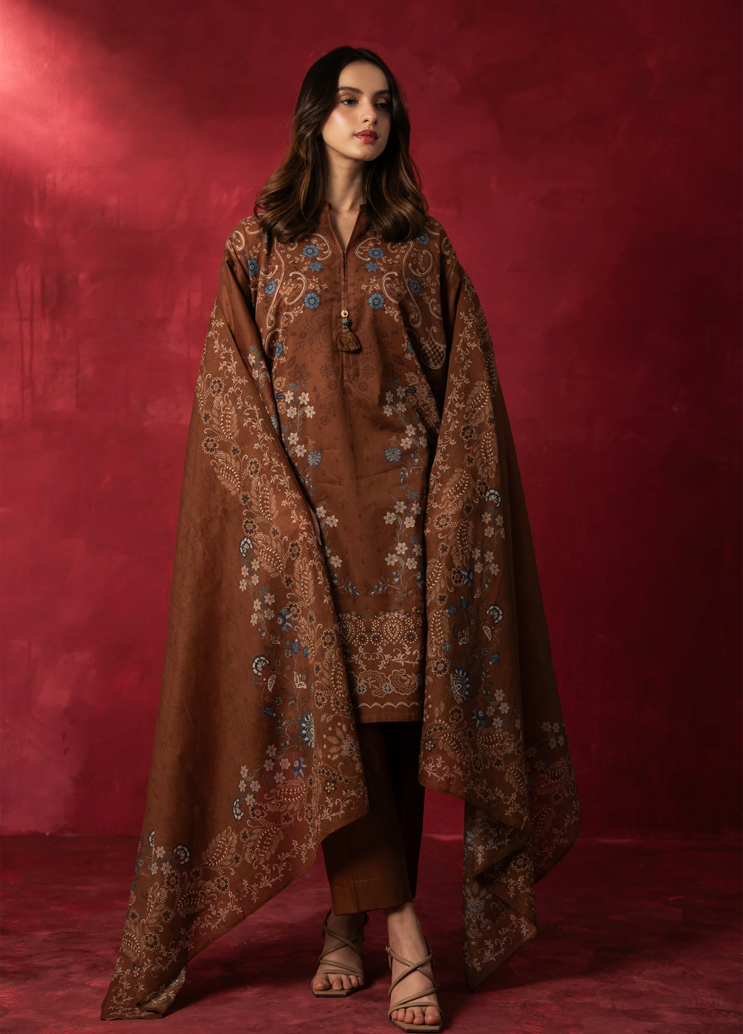 Zoe by Zeen RTW Printed Lawn 3 Piece Suit ZN26UZL WFM36603 - Casual Collection