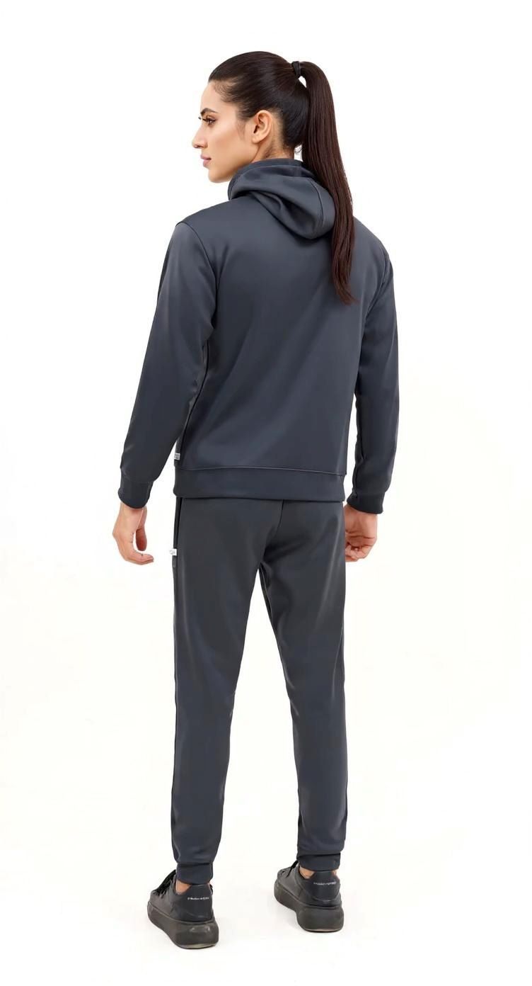 IQ Exclusive Women Winter Track Suit W-Grey Zip Hoodie Tracksuit