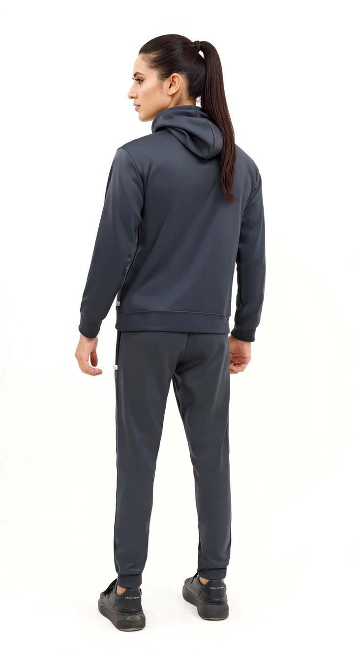 IQ Exclusive Women Winter Track Suit W-Grey Zip Hoodie Tracksuit
