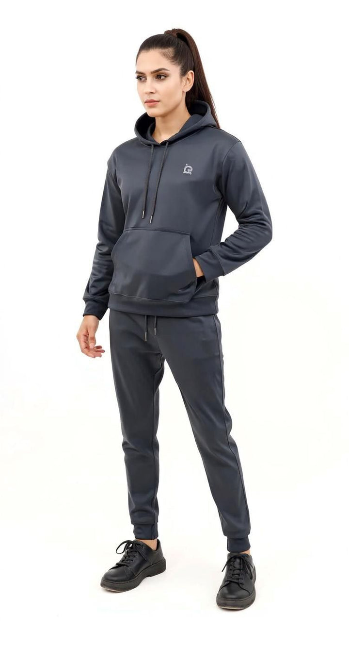 IQ Exclusive Women Winter Track Suit W-Graphite Hoodie Tracksuit