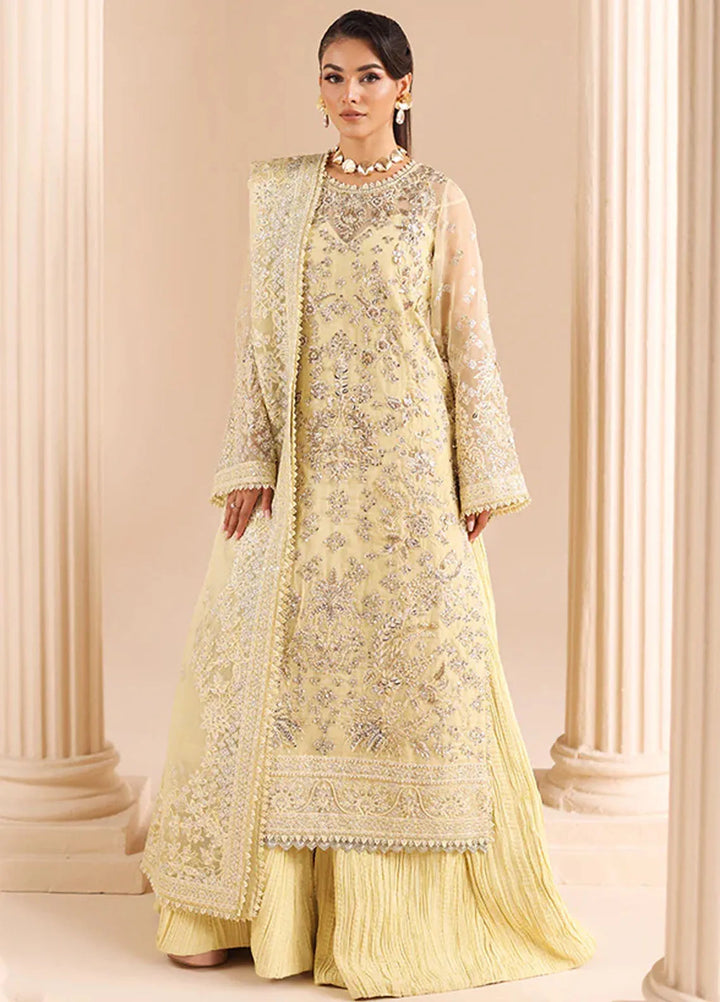Edel by Saffron Embroidered Organza Suit Unstitched 3 Piece SFR24E D-02 Dusky Orchid - Formal Collection