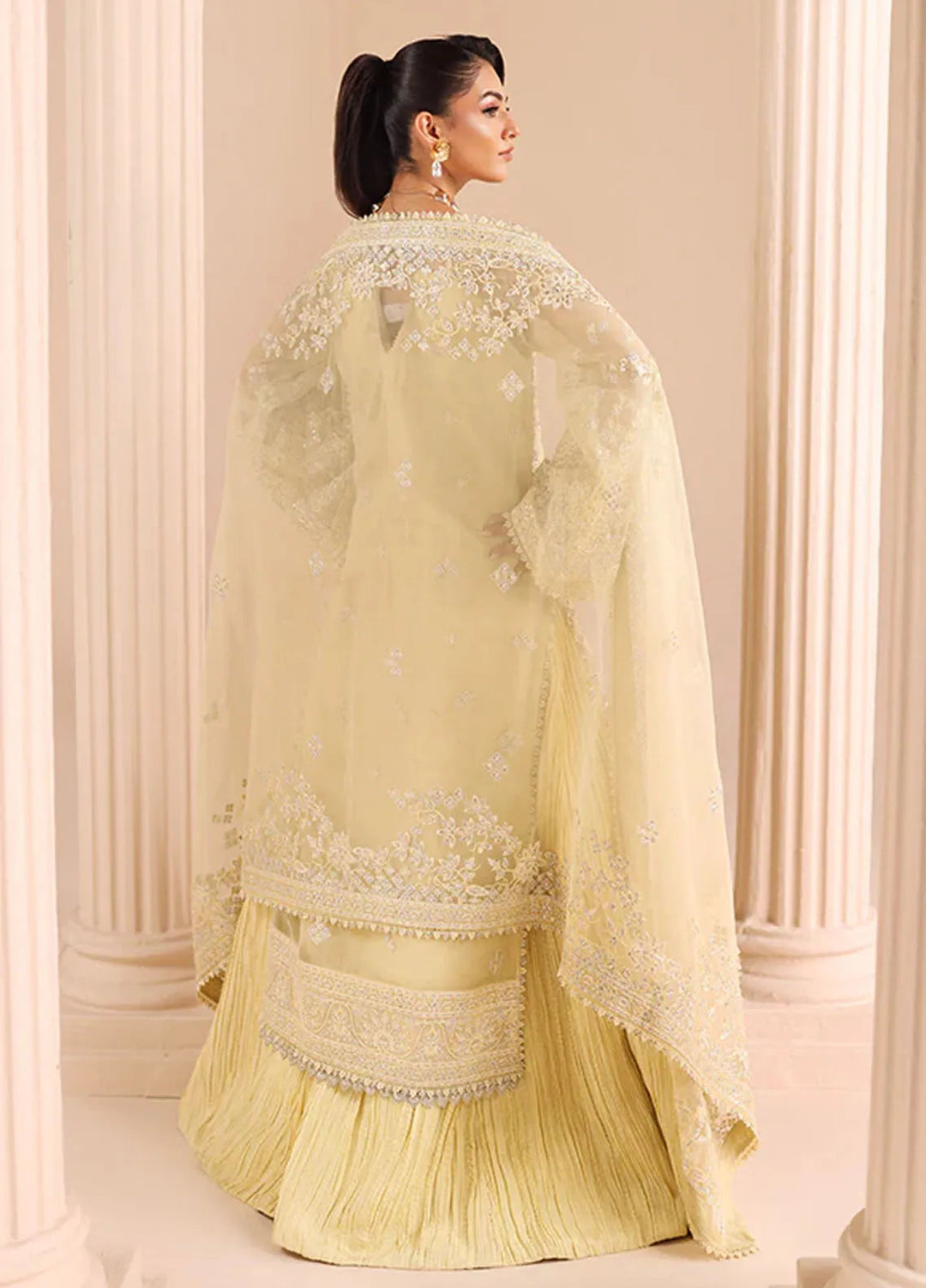 Edel by Saffron Embroidered Organza Suit Unstitched 3 Piece SFR24E D-02 Dusky Orchid - Formal Collection