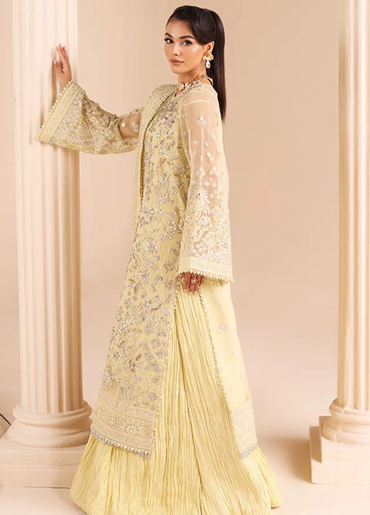 Edel by Saffron Embroidered Organza Suit Unstitched 3 Piece SFR24E D-02 Dusky Orchid - Formal Collection