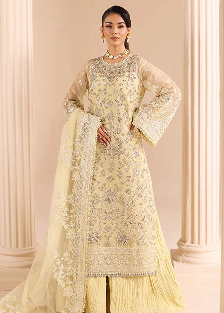 Edel by Saffron Embroidered Organza Suit Unstitched 3 Piece SFR24E D-02 Dusky Orchid - Formal Collection