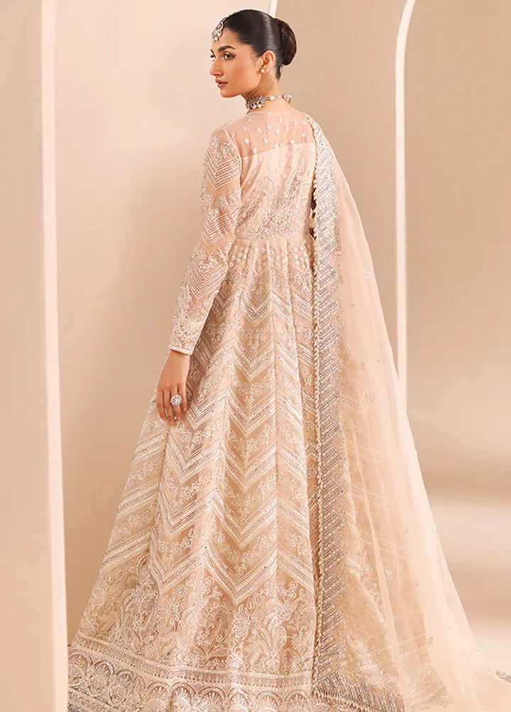 Edel by Saffron Embroidered Organza Suit Unstitched 4 Piece SFR24E D-07 Crystal Bloom - Formal Collection