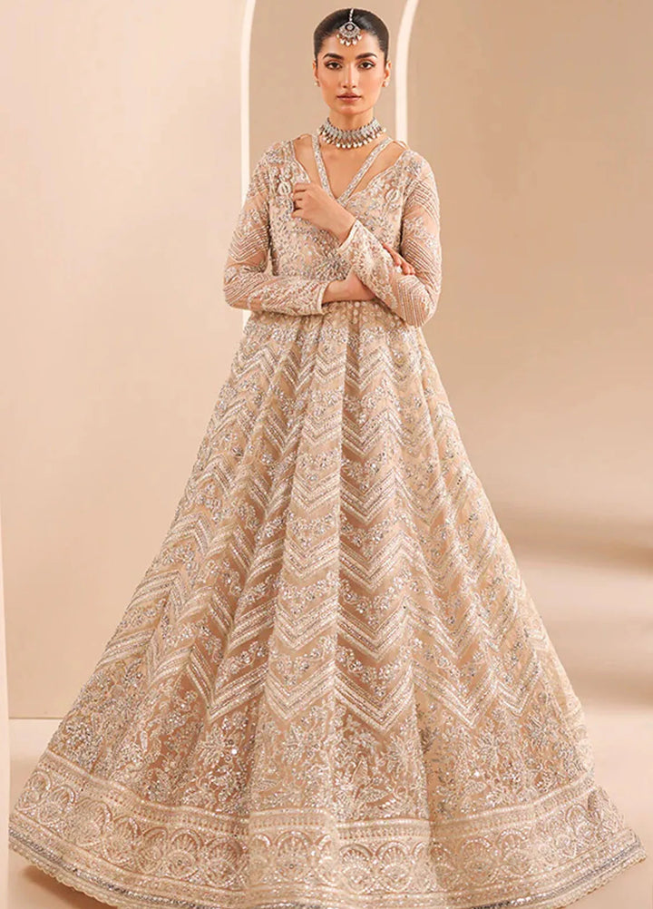Edel by Saffron Embroidered Organza Suit Unstitched 4 Piece SFR24E D-07 Crystal Bloom - Formal Collection
