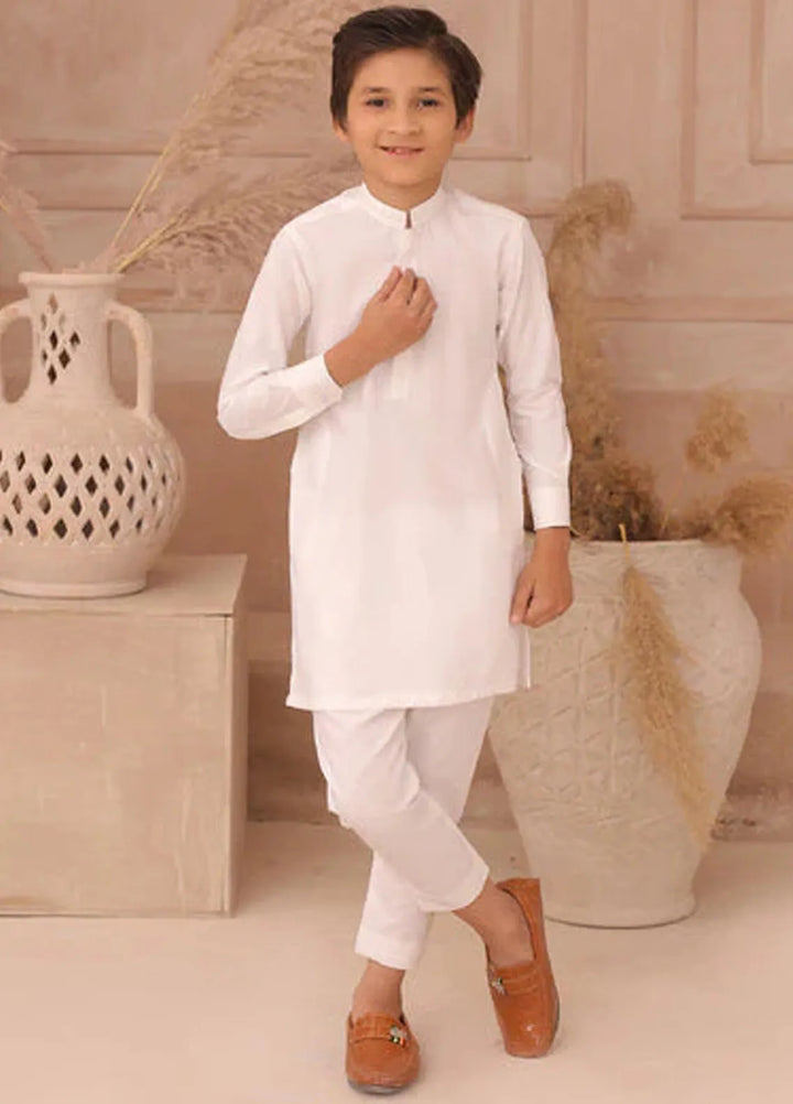 Edge Republic Fancy Boys Kurta Pajama - KD White