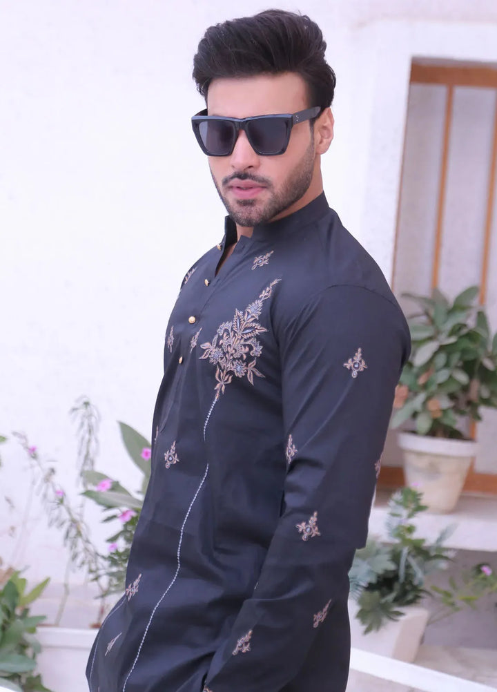 Edge Republic Pret Chikankari Cotton Silk Kurta Pajama ER MR 49
