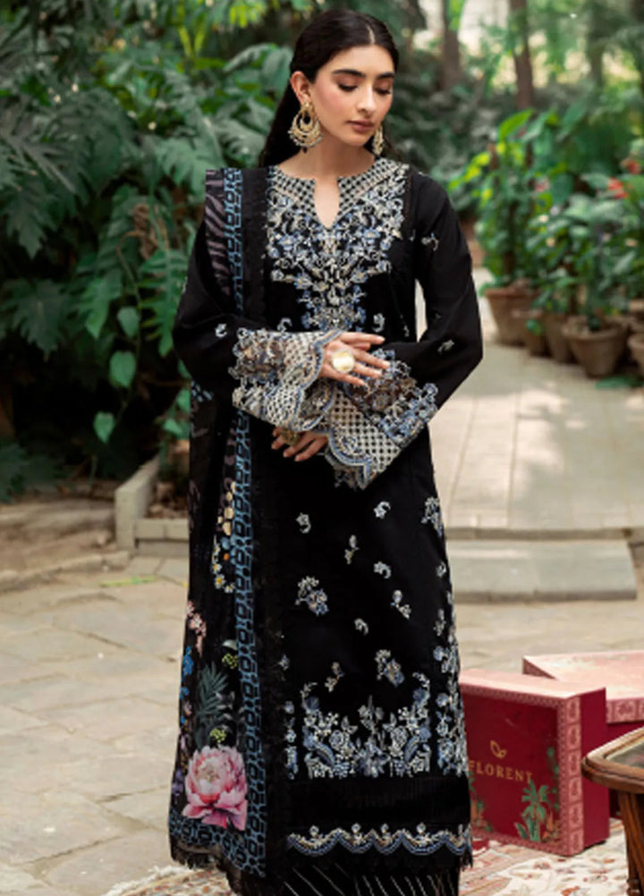 Eid Edit by Florent Embroidered Lawn Suits Unstitched 3 Piece FL25ED FEE D-2 A - Summer Collection