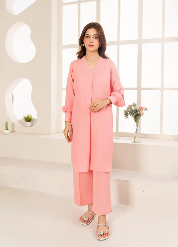 Eid Edit by La Rosaa Pret Solids Georgette 2 Piece Suit Emilia