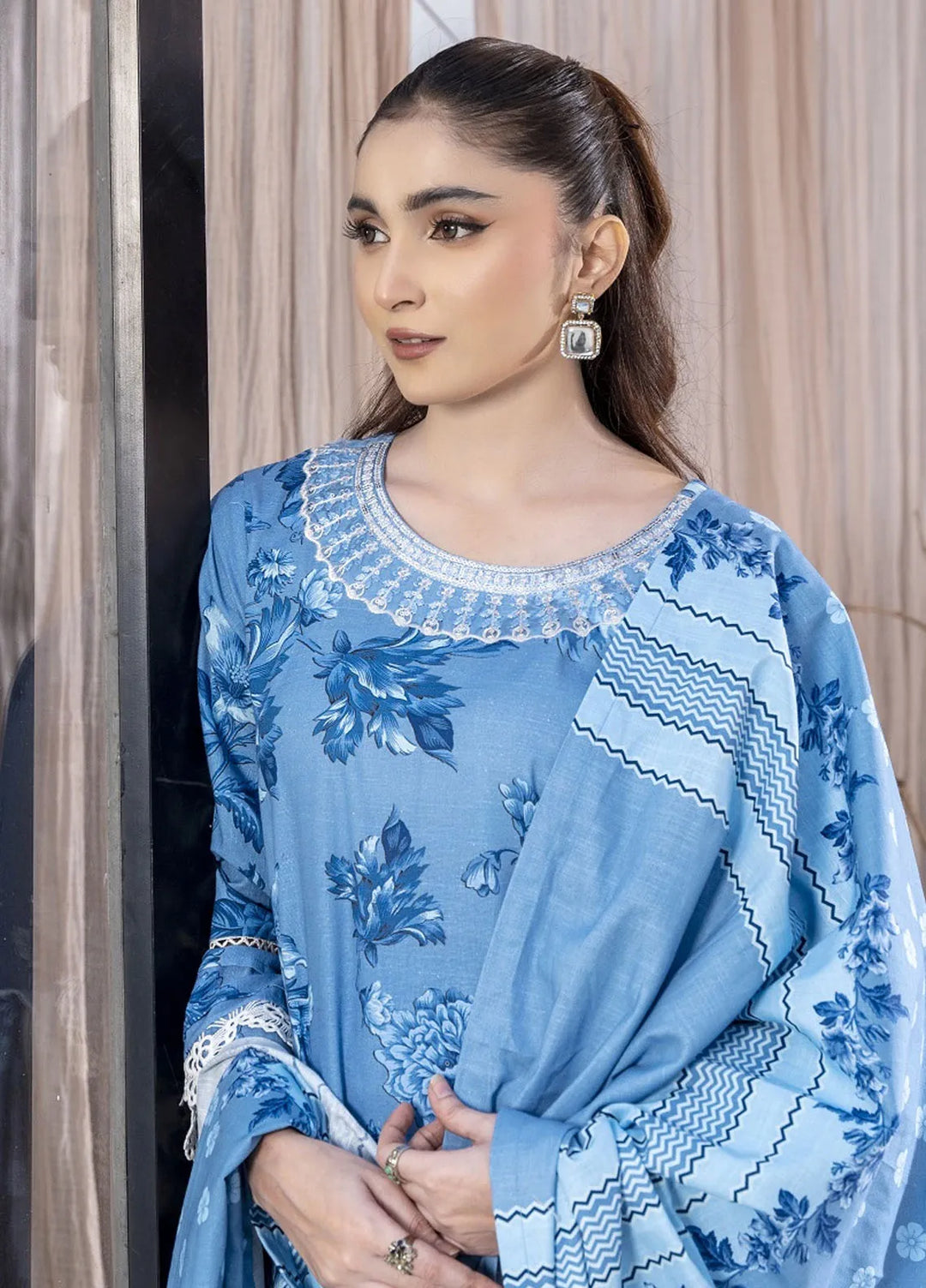 Eileen Pret Embroidered Slub Khaddar 3 Piece Suit D9-WP24