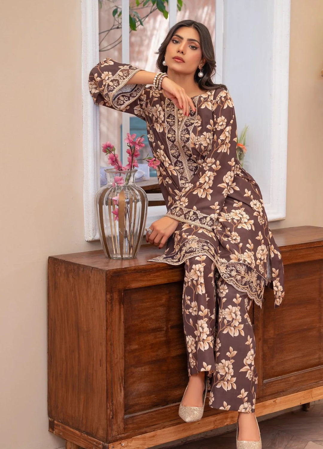 Eileen Pret Printed Poly Lawn 2 piece Suit D8-PL25