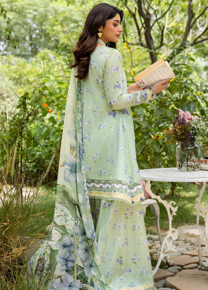 Elaf Printed Lawn Suits Unstitched 3 Piece EF25PS ECD-02B Basile - Summer Collection