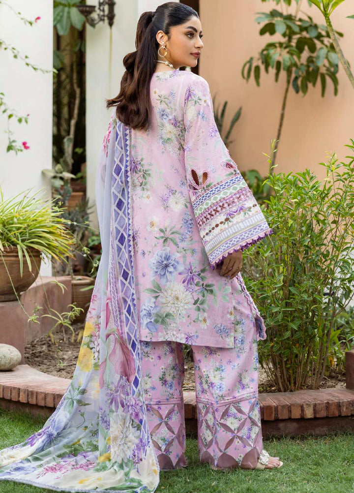 Elaf Printed Lawn Suits Unstitched 3 Piece EF25PS ECD-03A Wisteria - Summer Collection
