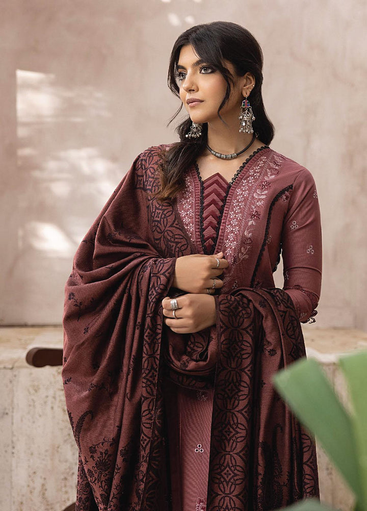 Elak By Humdum Embroidered Khaddar Suits Unstitched 3 Piece HD23EK D-01 - Winter Collection