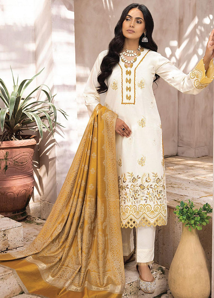 Elak By Humdum Embroidered Khaddar Suits Unstitched 3 Piece HD23EK D-02 - Winter Collection
