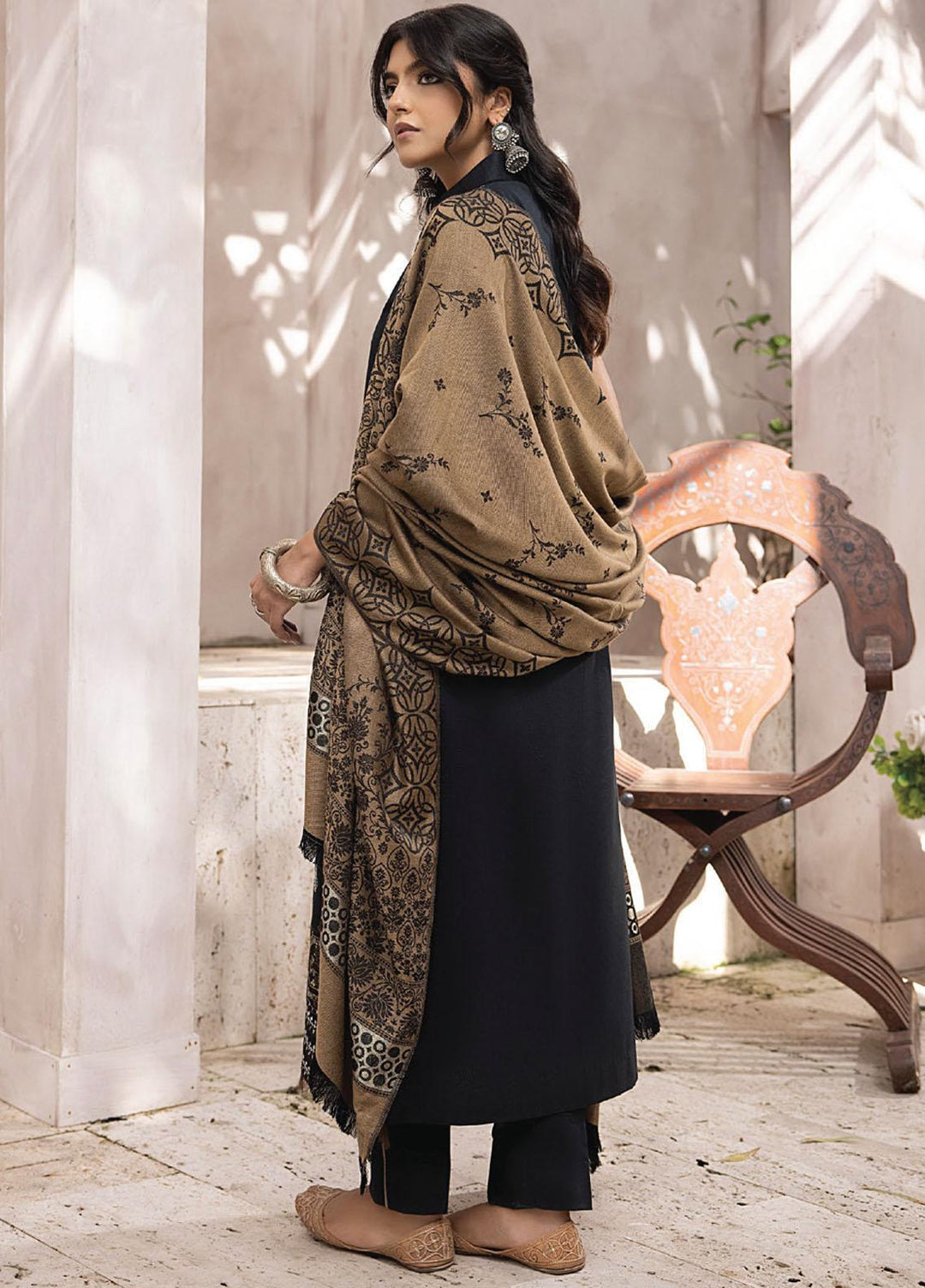 Elak By Humdum Embroidered Khaddar Suits Unstitched 3 Piece HD23EK D-03 - Winter Collection