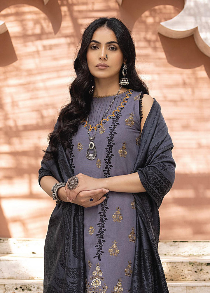 Elak By Humdum Embroidered Khaddar Suits Unstitched 3 Piece HD23EK D-07 - Winter Collection