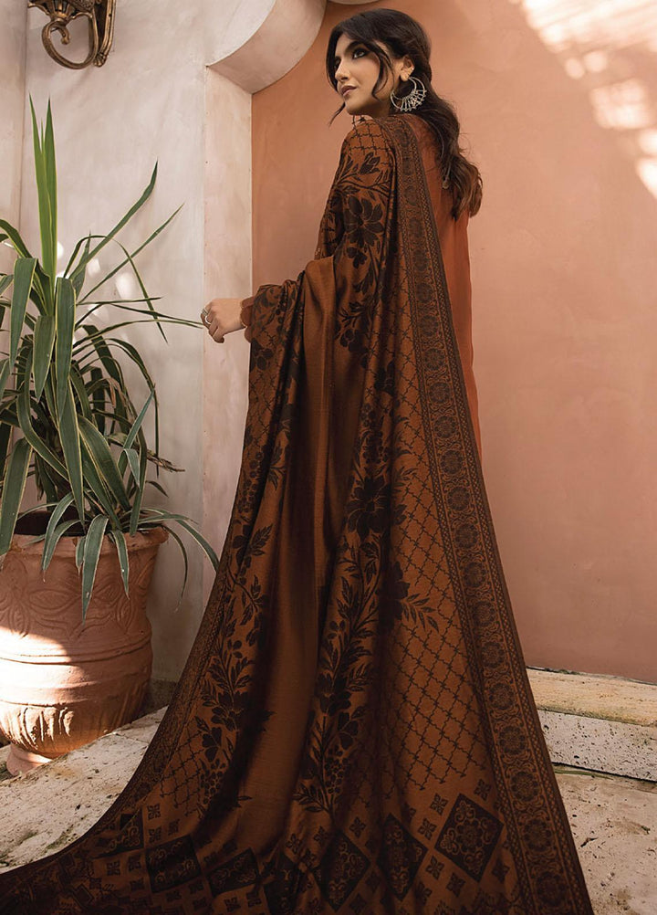 Elak By Humdum Embroidered Khaddar Suits Unstitched 3 Piece HD23EK D-09 - Winter Collection