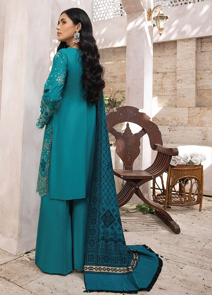 Elak By Humdum Embroidered Khaddar Suits Unstitched 3 Piece HD23EK D-10 - Winter Collection