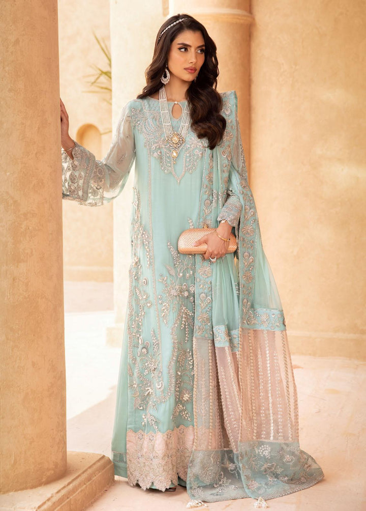 Elanora By Nureh Embroidered Chiffon Suits Unstitched 3 Piece NU23E NEL-24 - Luxury Collection